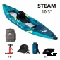 Каяк надувной одноместный AQUA MARINA Steam-312