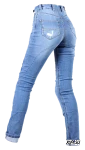 Мотоджинсы женские INFLAME THE WITCH, цвет синий светлый