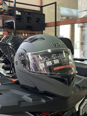 Шлем модуляр HETOSHI OIKE цв. Черно-серый р.XL